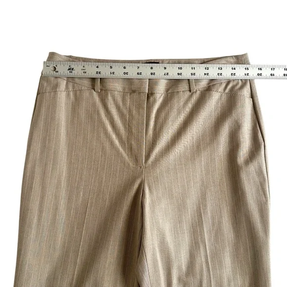 Beige Pinstripe Dress Pants - Picture 6 of 16